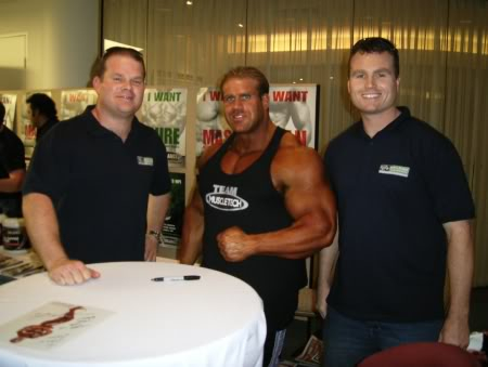 Jay Cutler and Matt Trunk Grimshaw at IFBB bodybuilding show