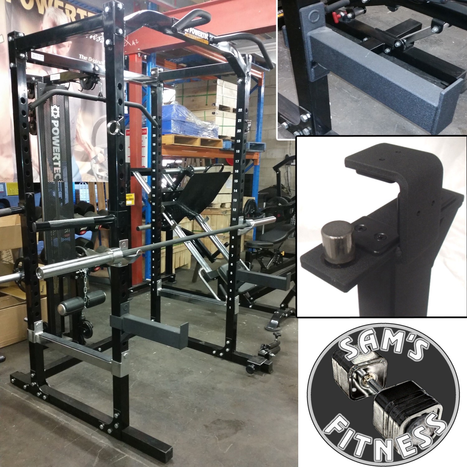 powertec power rack spotter bars