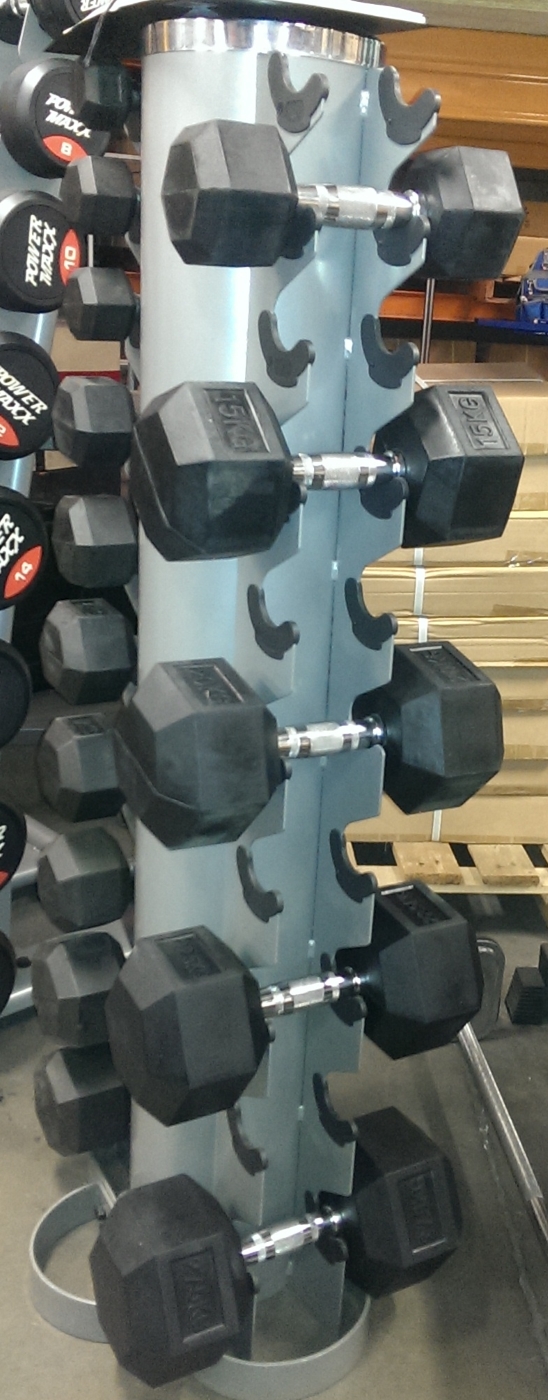 rubber hex dumbbell stand