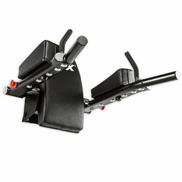 The ATX® Wall Mounted Knee Raise & Dip is perfect for upper body workouts with its padded armrests and back support. Its parallel bars with grips and sturdy metal construction make it an efficient tool for both dips and leg raises.