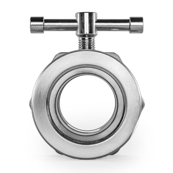 The ATX® Competition Collars Short IPF is a silver metal clamp featuring a round opening and a T-shaped handle, displayed on a white background.