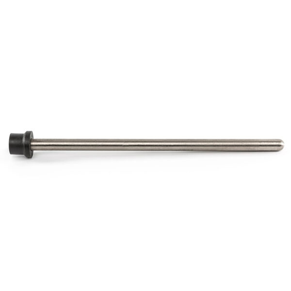 A Resistance Band Peg with a long, cylindrical metal body and a black flat end, isolated on a white background.