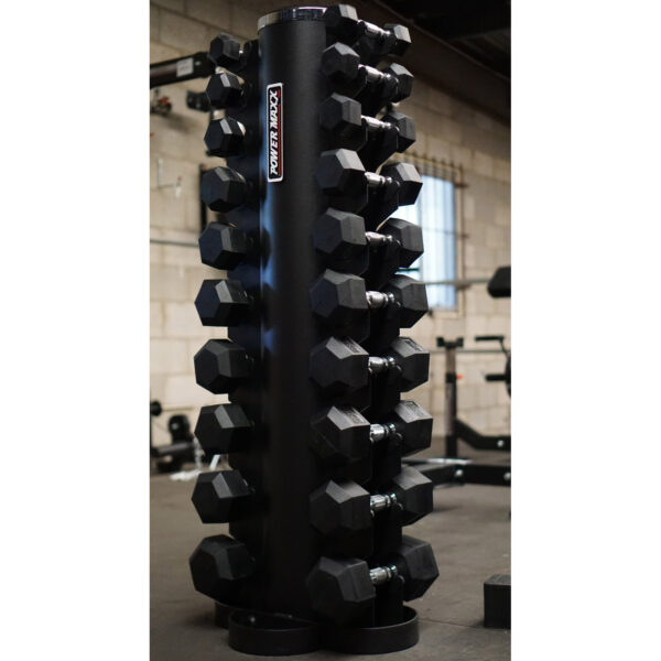 1-10kg Rubber Hex Dumbbell Set - Image 2