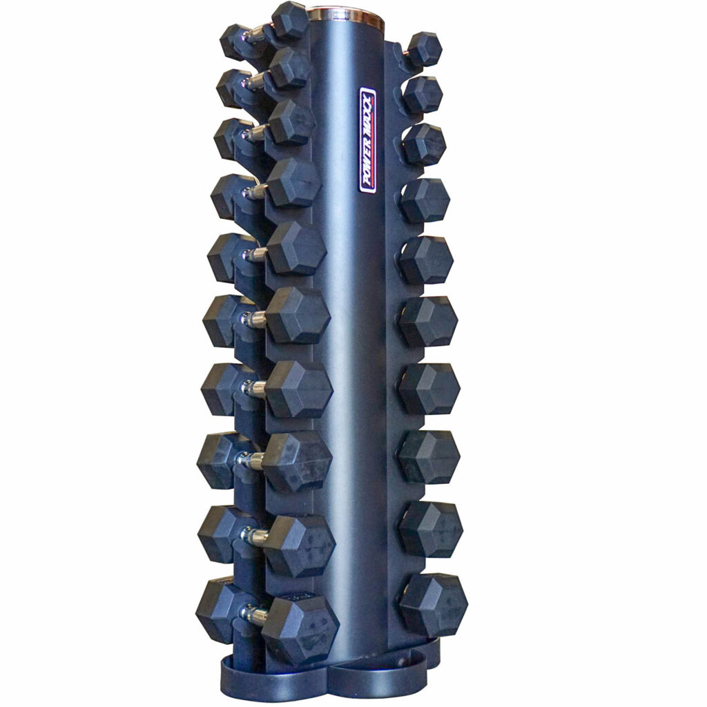 1-10kg rubber hex dumbbell set