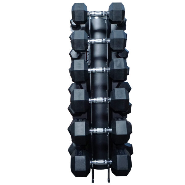 1kg to 20kg Rubber Hex Dumbbells - Image 3