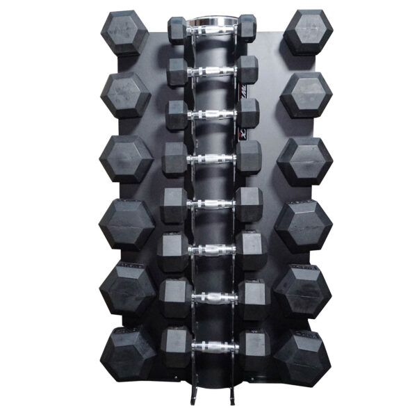 1kg to 20kg Rubber Hex Dumbbells - Image 2