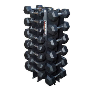 1kg to 20kg Rubber Hex Dumbbells