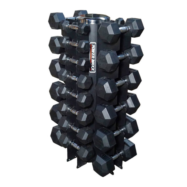 1kg to 20kg Rubber Hex Dumbbells