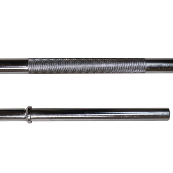 The Standard Super Curl Bar, crafted from steel with a knurled grip and smooth section for weightlifting, is photographed against a white background.