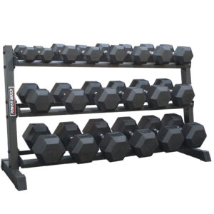 5kg - 50kg Rubber Hex 10pr with Rack