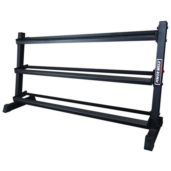 3 Tier Rubber Hex Dumbbell Rack - Image 2
