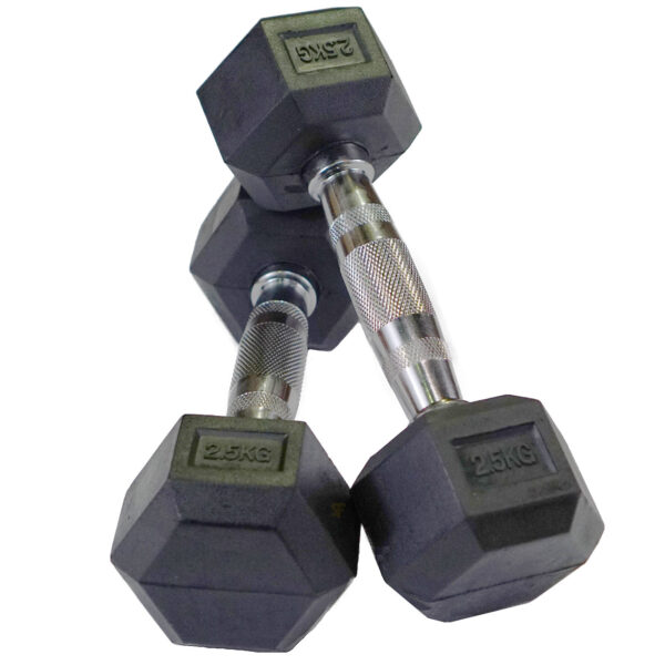 2.5kg - 25kg Rubber Hex 10pr with Rack - Image 4