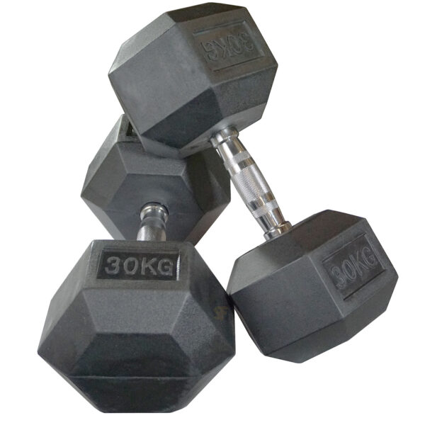 10kg - 40kg Rubber Hex 10pr with Rack - Image 9