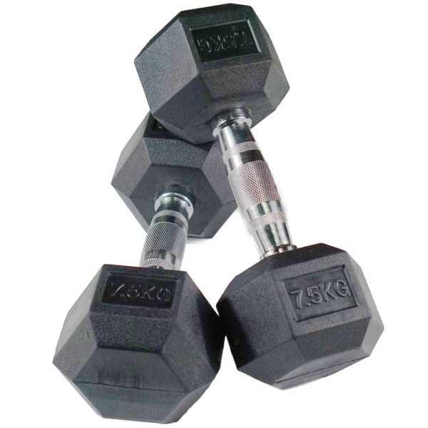 2.5kg - 25kg Rubber Hex 10pr with Rack - Image 6