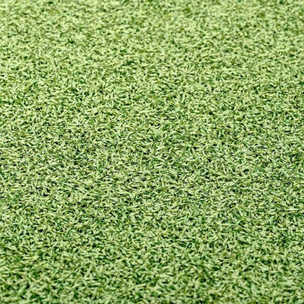 Close-up of GymFloor® RTS Turf 50x50@20mm, featuring a green artificial surface with dense and uniform grass-like fibers.