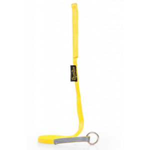 The Spud Inc Econo Hammer features a yellow band with a reflective grey strip and a metal ring, displayed upright on a white background.