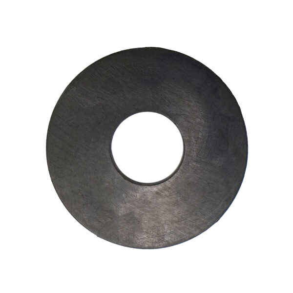 A Gym Rubber Stopper 30mm, round and flat with a central hole, resembling a large washer or industrial component, set against a plain white background.