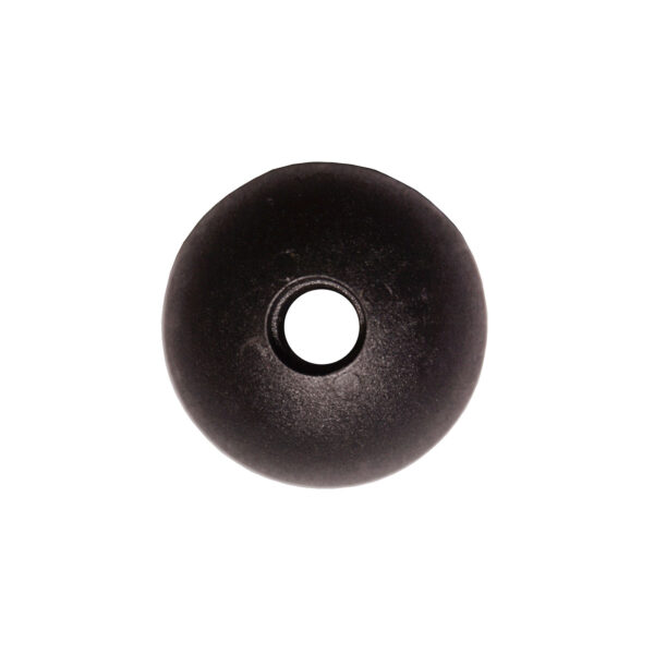 The Gym Cable Ball 25mm, featuring a central hole, appears from above against a white backdrop.