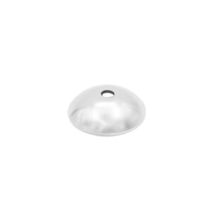 A Gym Cable Ball Shield, featuring a small, round metallic disc with a smooth surface and central hole, is set against a plain white background.