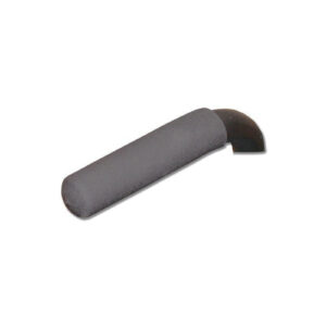 A Rubber Gym Grip 25mm x 400mm, with a black L-shaped design and curved handle, set against a white background.