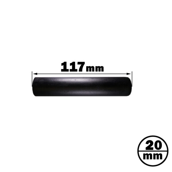 A Handle Grip, 20 mm in diameter and 117 mm long, is centered on a white background.