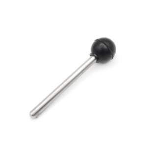 A Locking Pin 100mm D10mm with a black spherical tip, resembling a gear shifter lever, isolated on a white background.