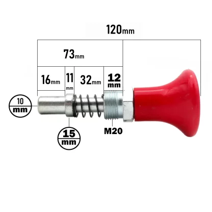 Z-SPRPIN-M20-55 diagram and measurments