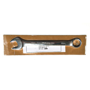 A 30mm Wrench is showcased on a cardboard backing, featuring open and ring ends. It has Draper and 30mm labeled on both ends, with a white label affixed to the cardboard beneath.
