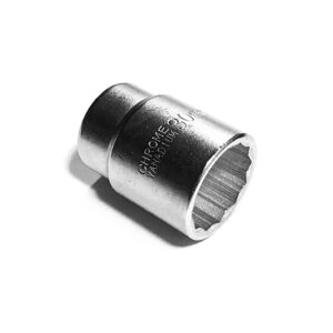 The 30mm Socket is a metallic wrench head with engraved specifications, a shiny chrome finish, and a multi-point opening designed for gripping hexagonal nuts and bolts against a plain white background.