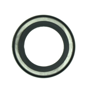 A close-up of the Gym Rubber Stopper 48mm, featuring a flat, circular design with a central hole, isolated on a white background. The stopper looks like stainless steel with a smooth and polished finish.