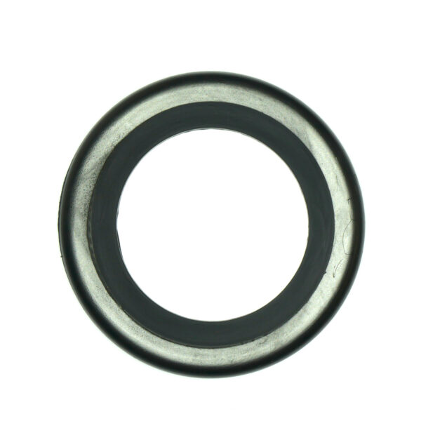 A close-up of the Gym Rubber Stopper 48mm, featuring a flat, circular design with a central hole, isolated on a white background. The stopper looks like stainless steel with a smooth and polished finish.