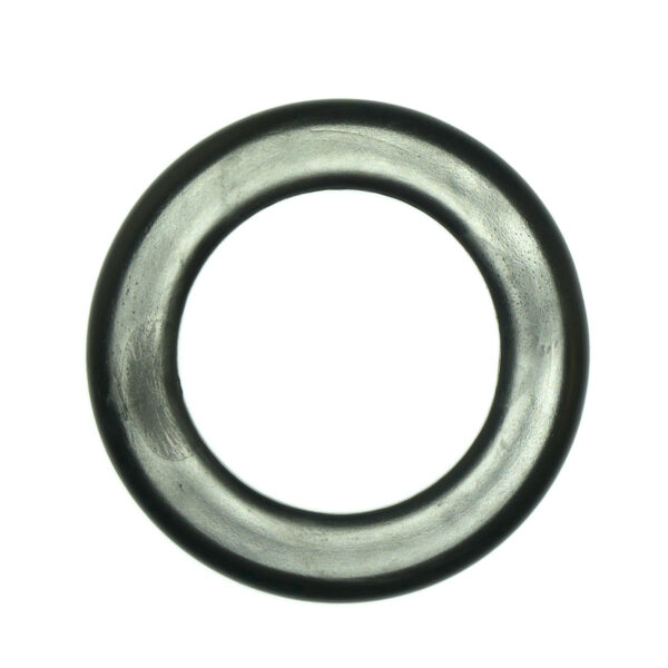 A top-view of a Gym Rubber Stopper 48mm featuring a smooth, metallic sheen and central hole against a plain white background.
