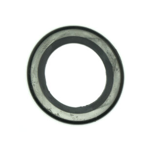 A close-up of a Gym Rubber Stopper 52mm, featuring a tarnished surface and smooth exterior with a hollow center, set against a plain white background.