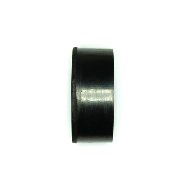 A Gym Rubber Stopper 30mm Thick on a white background, viewed from the side, highlighting its cylindrical shape and smooth texture.