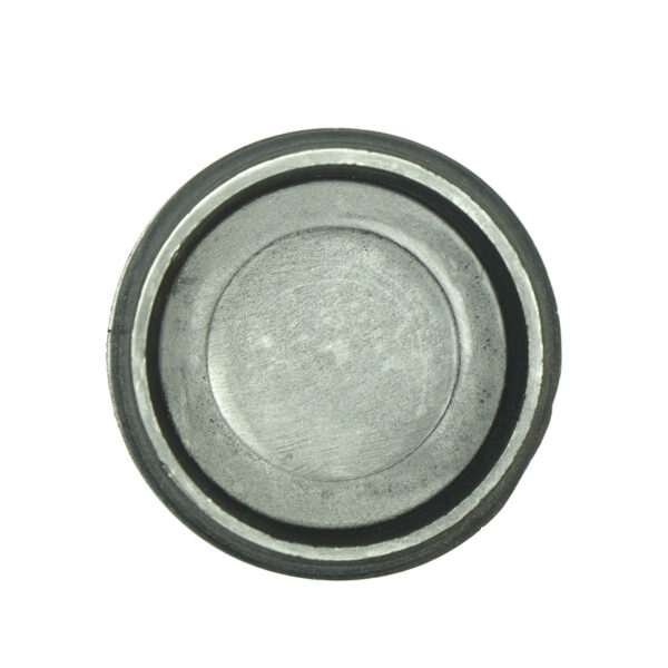 A close-up of the 60mm Diameter metallic object viewed from above, resembling a lid or cap. It has a smooth surface with slight textural variations and a subtle rim around the edges. The lighting reveals soft highlights and shadows.