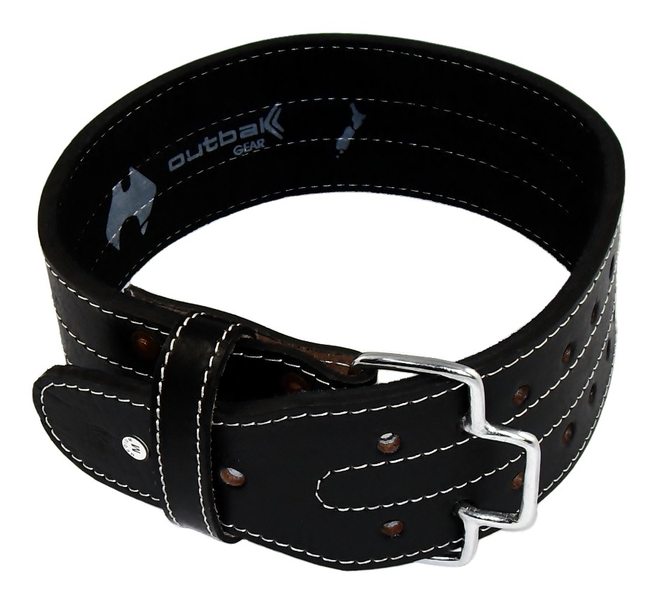An Outbak Powerlifting Belt made from leather.
