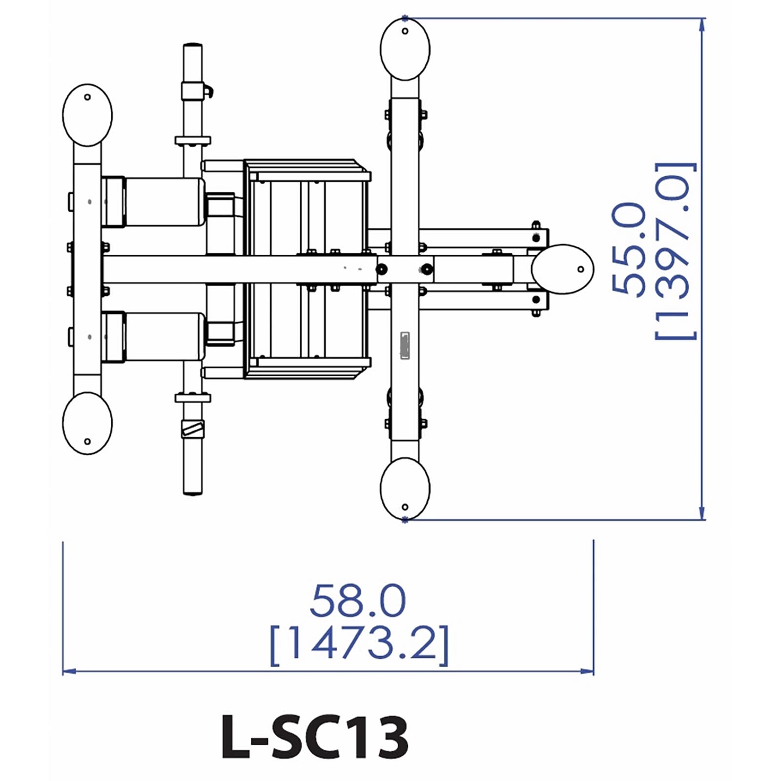 Powertec Leverage Squat Calf Footprint