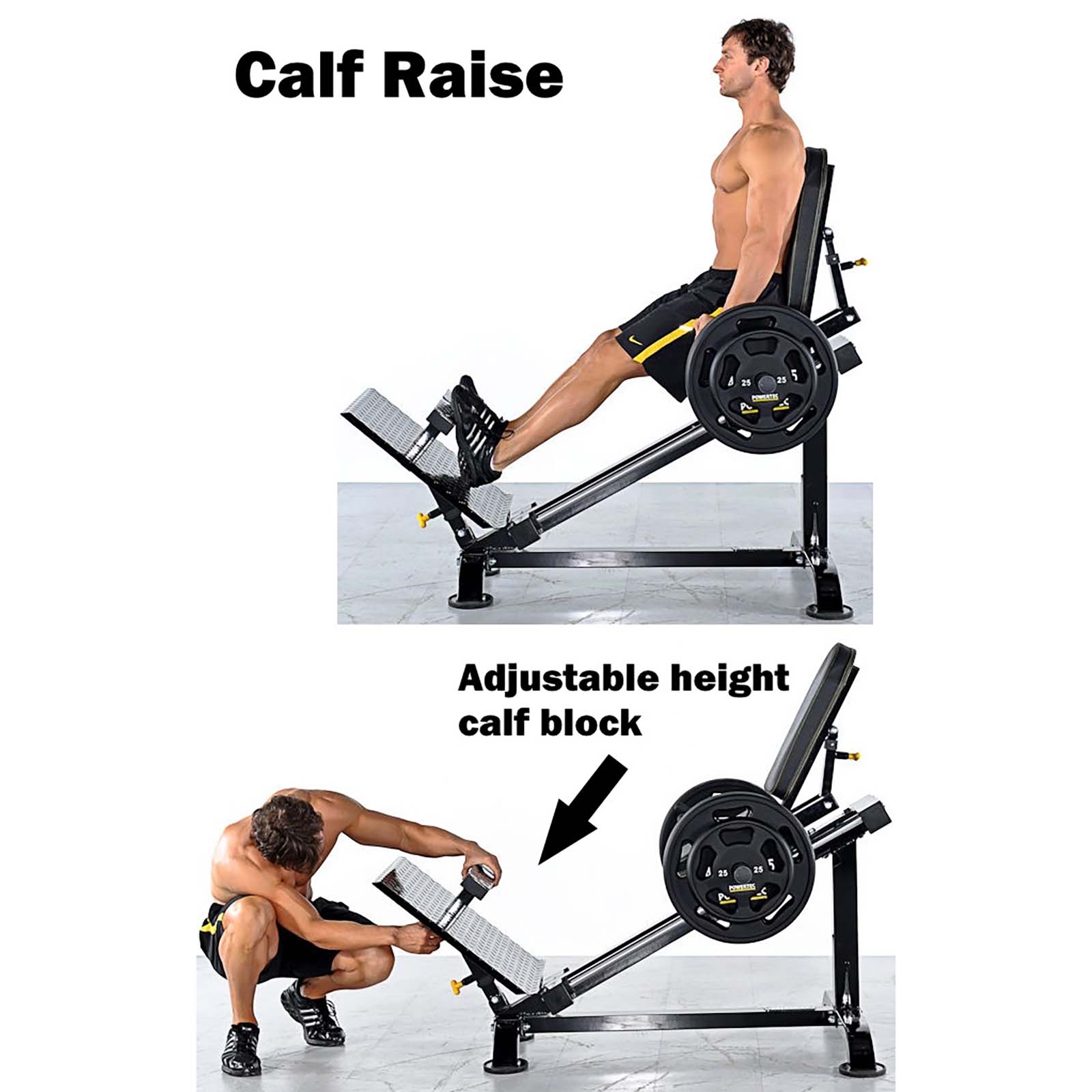 Calf Raise on Powertec Leg Sled