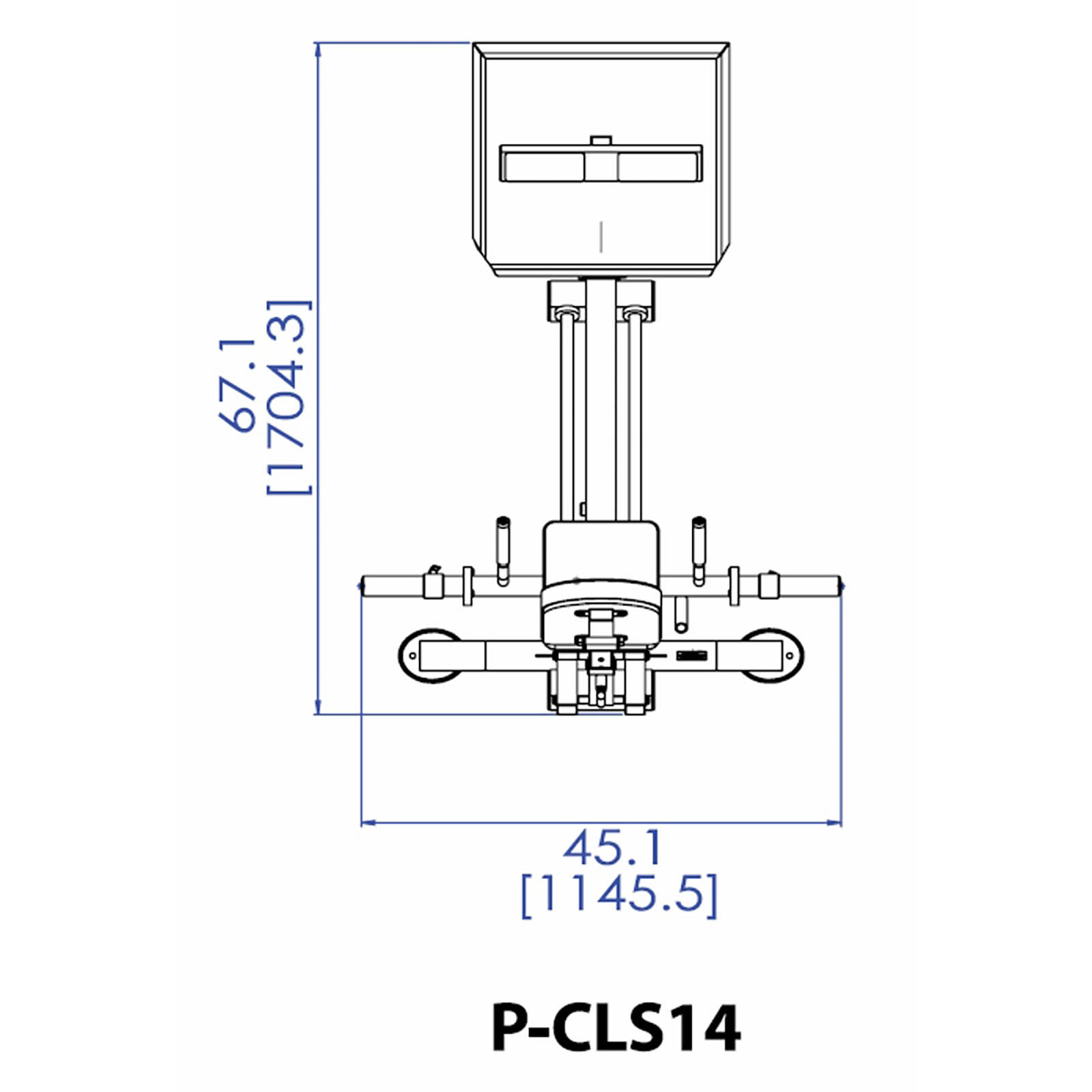 Powertec Compact Leg Press Footprint