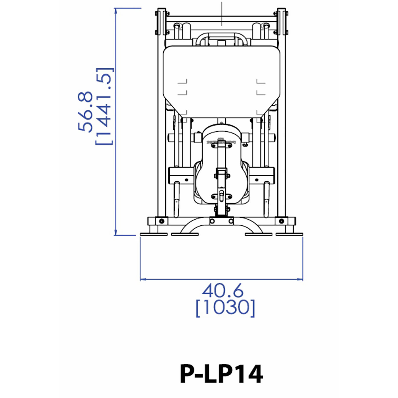 Powertec Leg Press Footprint