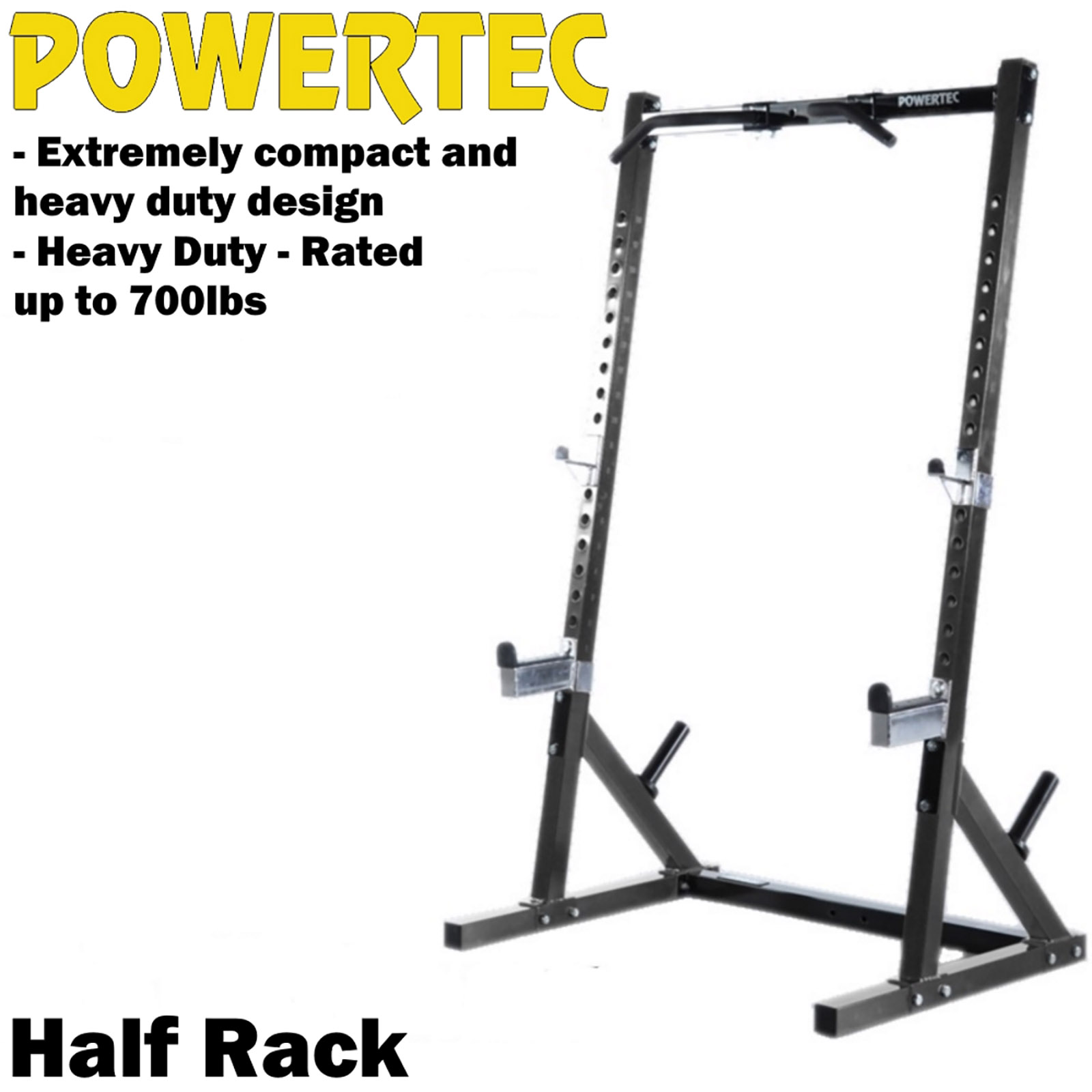 Powertec Half Rack in black
