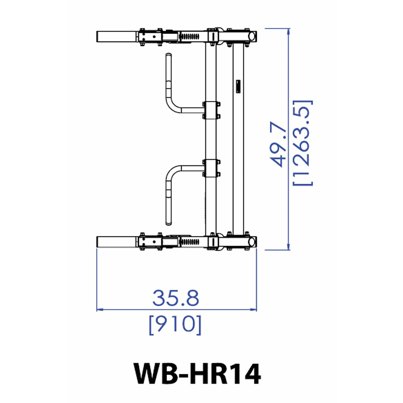 Powertec Half Rack Footprint