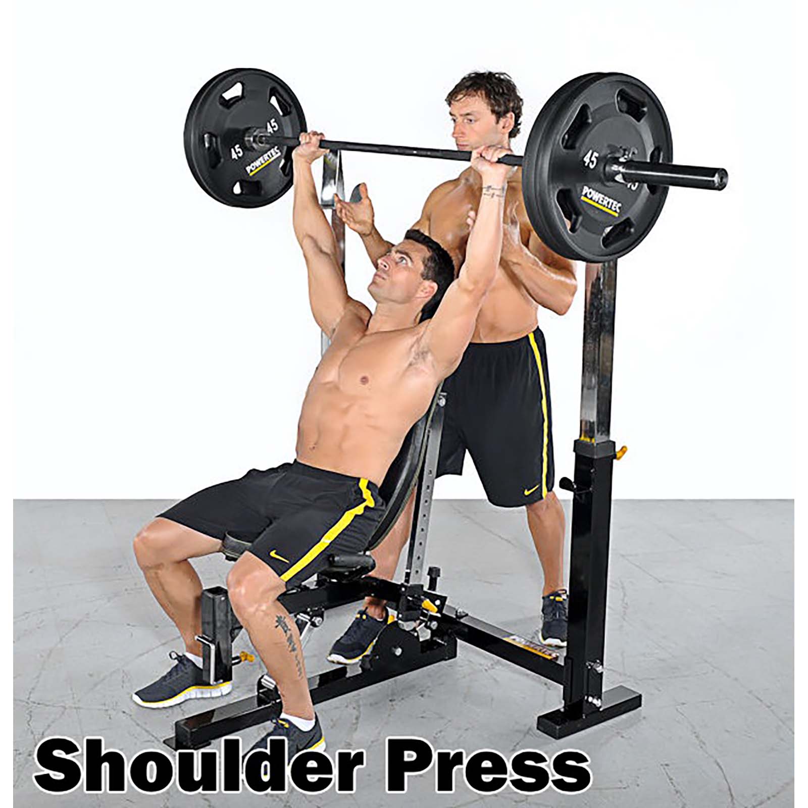 Man doing shoulder press