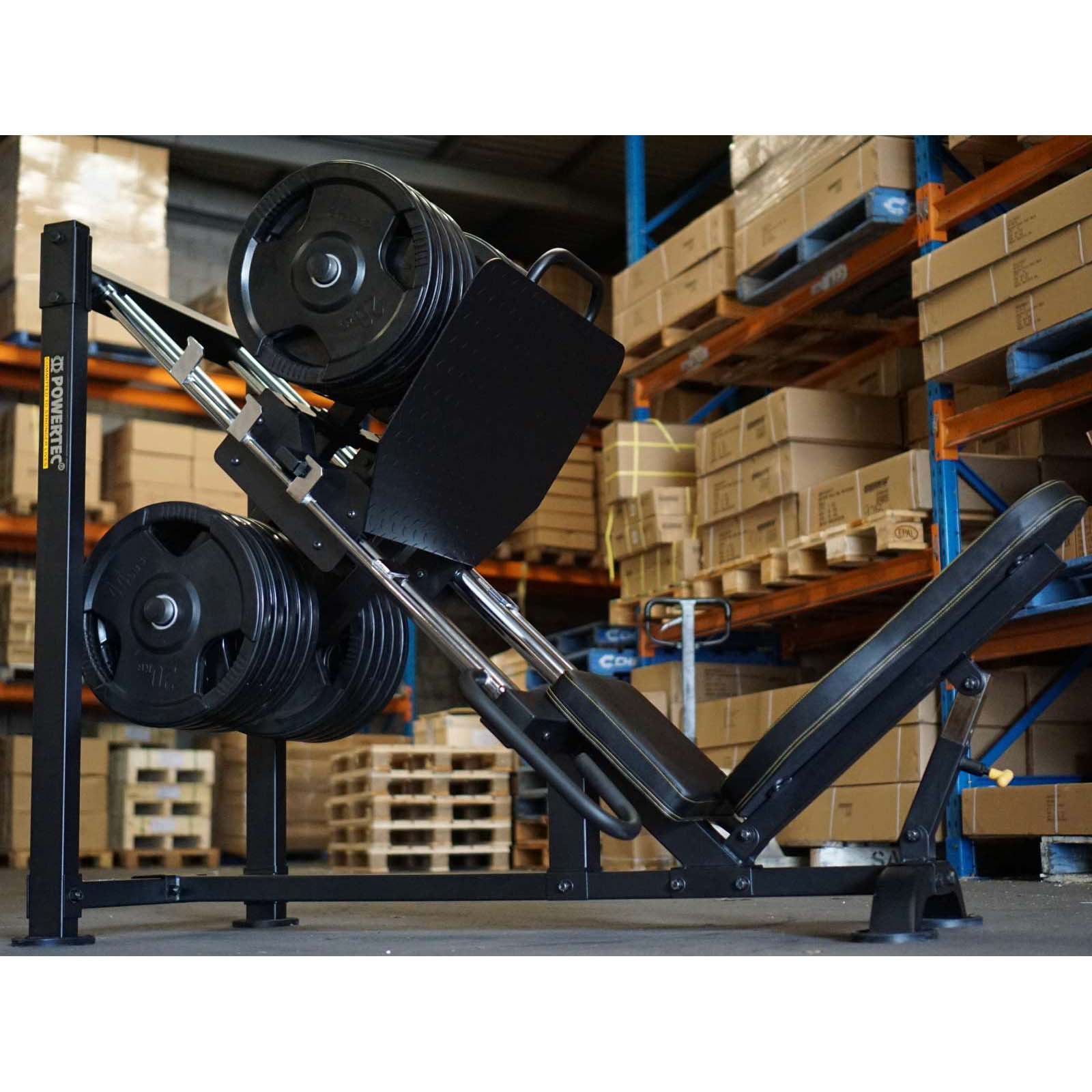 Leg Press loaded up with loads of plates
