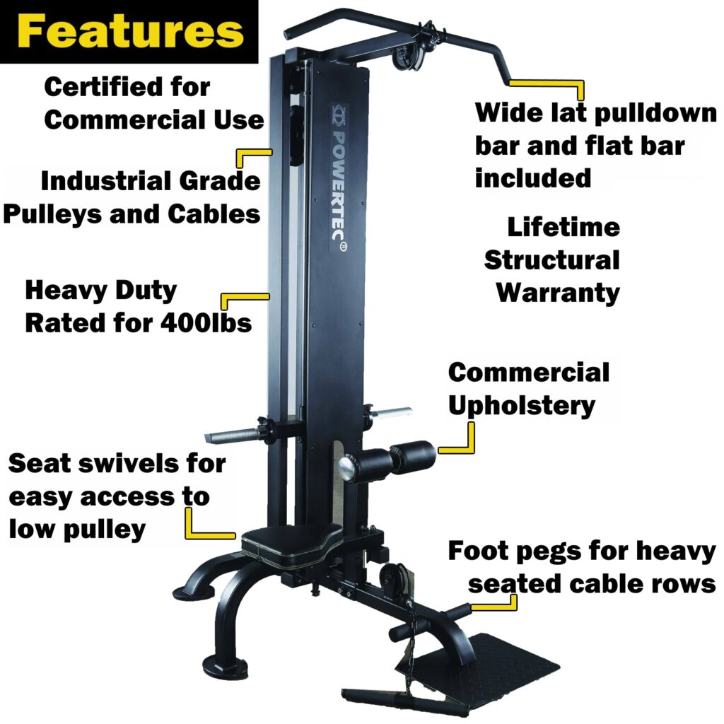 Powertec Lat Machine features