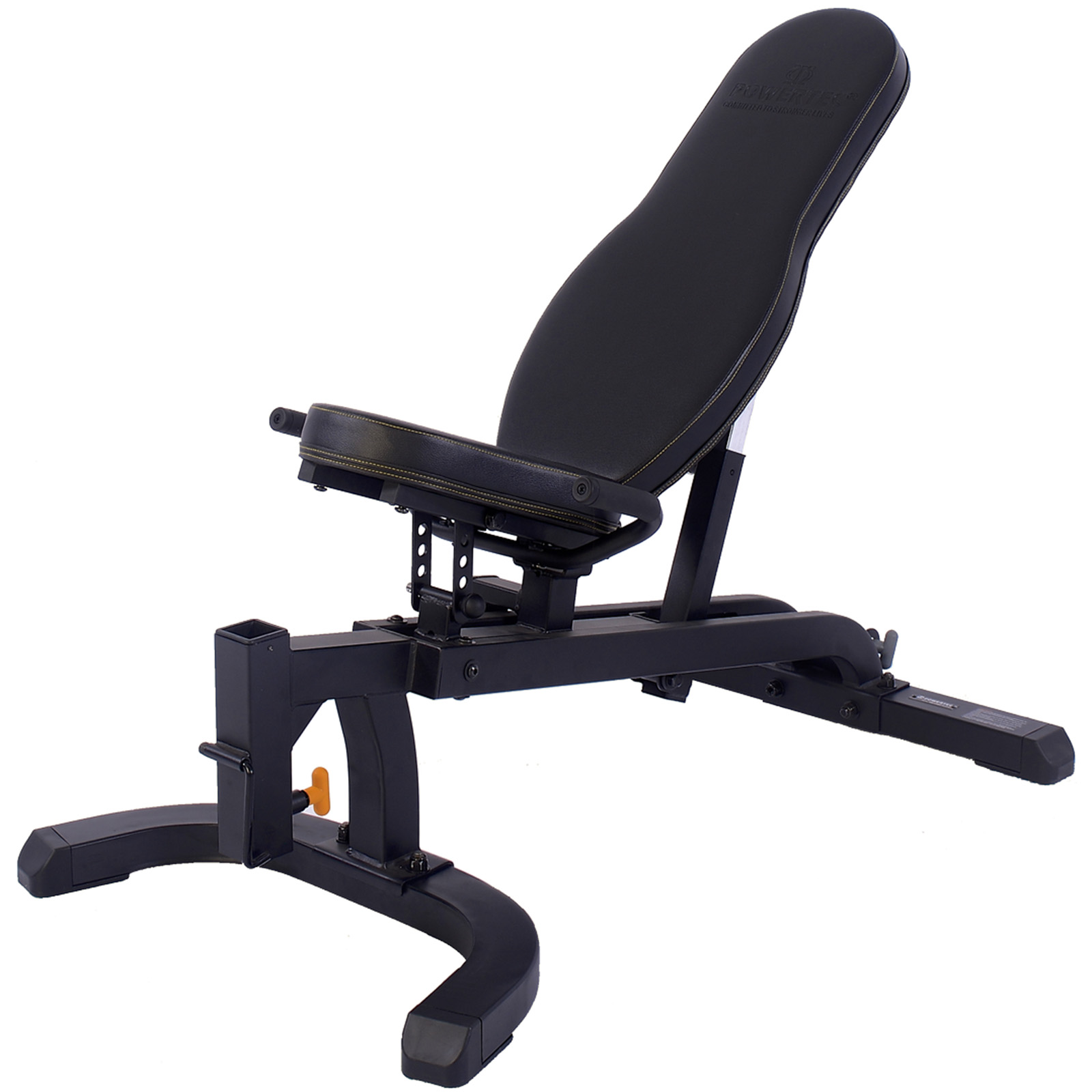 Powertec Utility Bench in incline position.