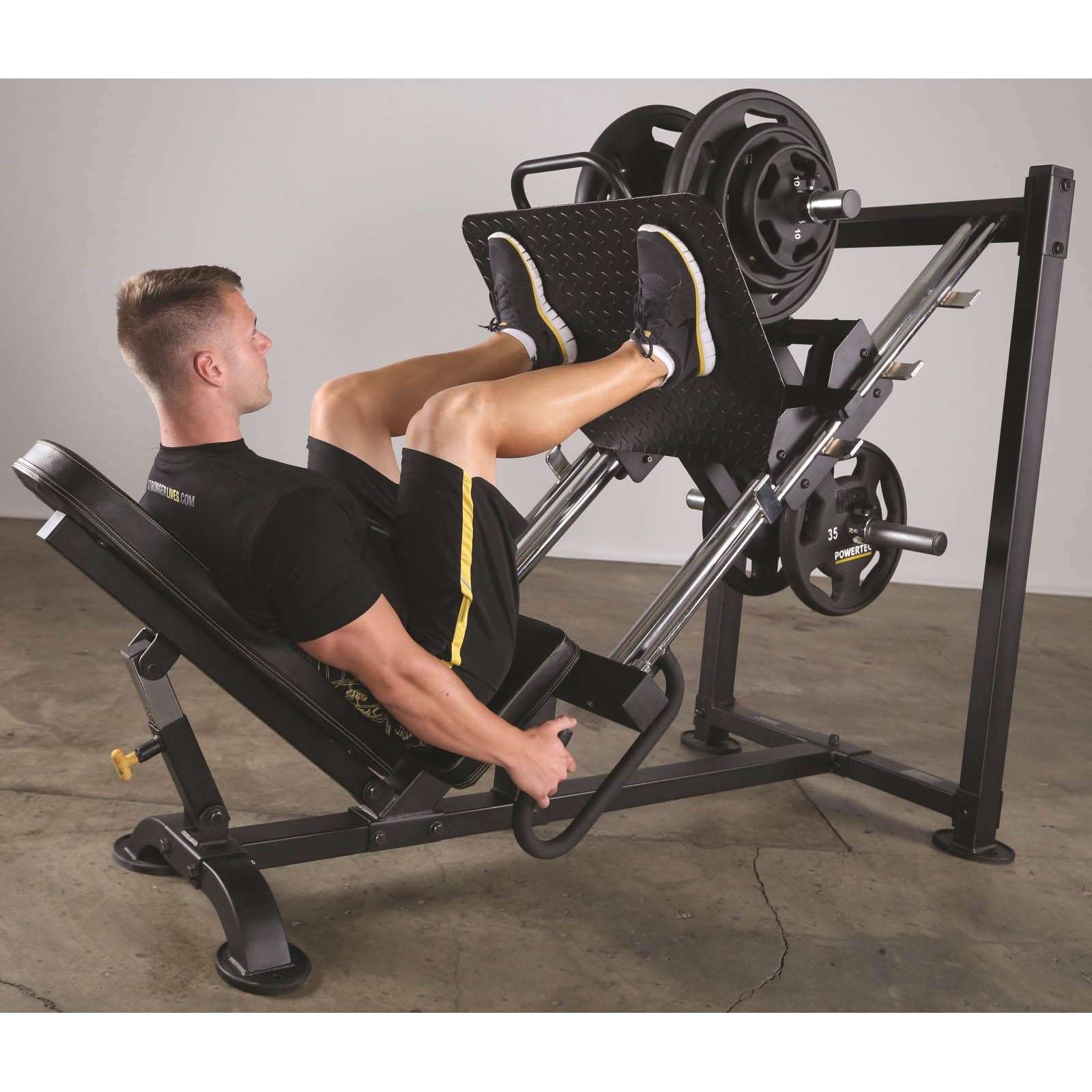 Man doing leg press