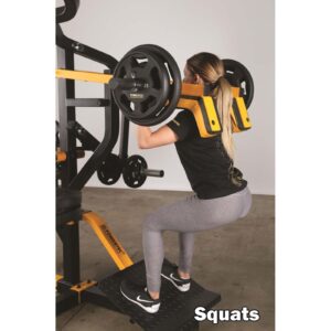 Woman doing leverage squats