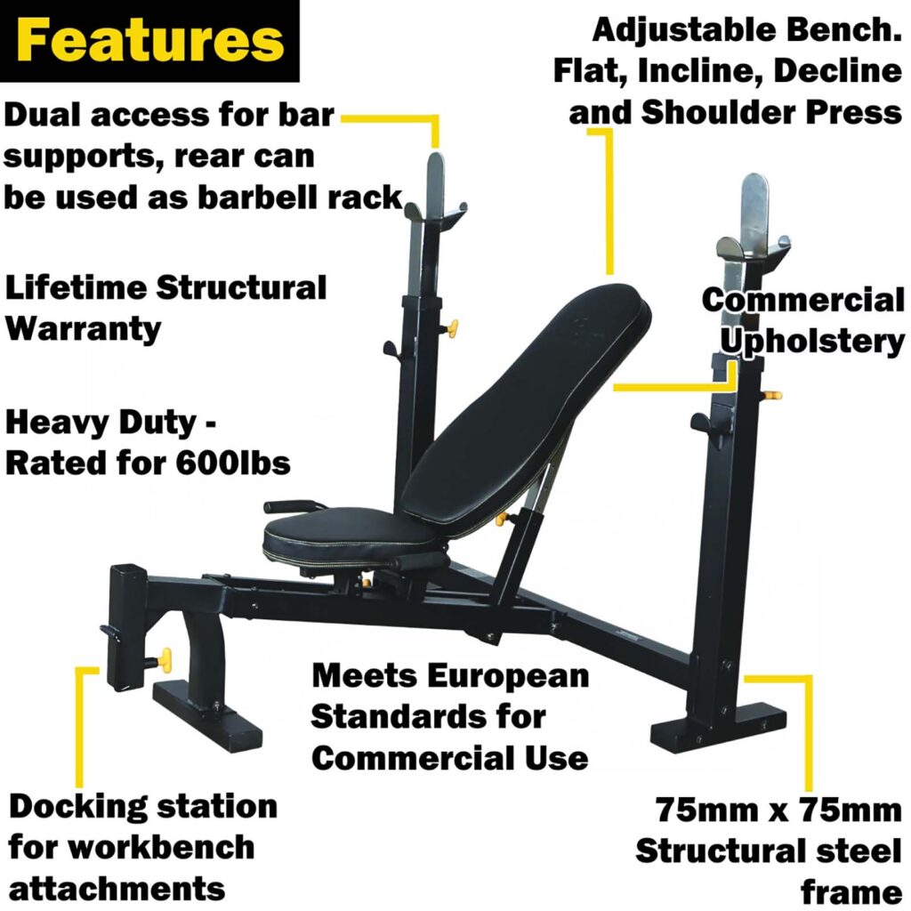 Powertec Olympic Bench Press Features