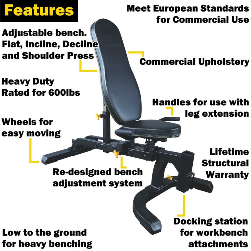 Powetec bench features
